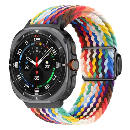 For Samsung Galaxy Watch Ultra 47mm Braided Watch Band Magnetic Wrist Strap