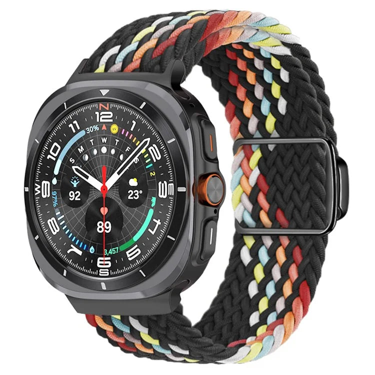 For Samsung Galaxy Watch Ultra 47mm Braided Watch Band Magnetic Wrist Strap
