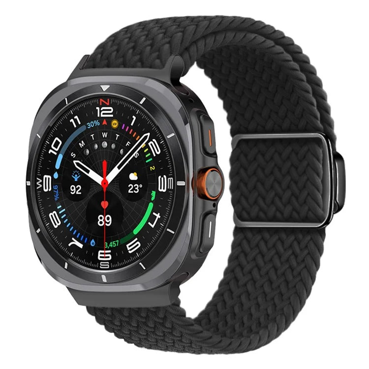 For Samsung Galaxy Watch Ultra 47mm Braided Watch Band Magnetic Wrist Strap