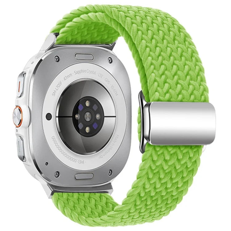 For Samsung Galaxy Watch Ultra 47mm Braided Watch Band Magnetic Wrist Strap