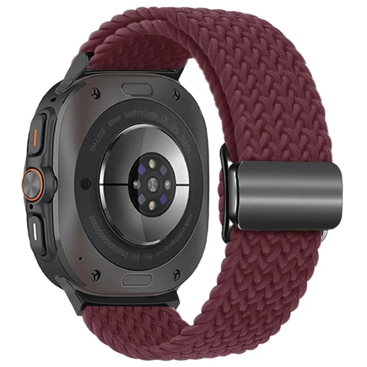 For Samsung Galaxy Watch Ultra 47mm Braided Watch Band Magnetic Wrist Strap