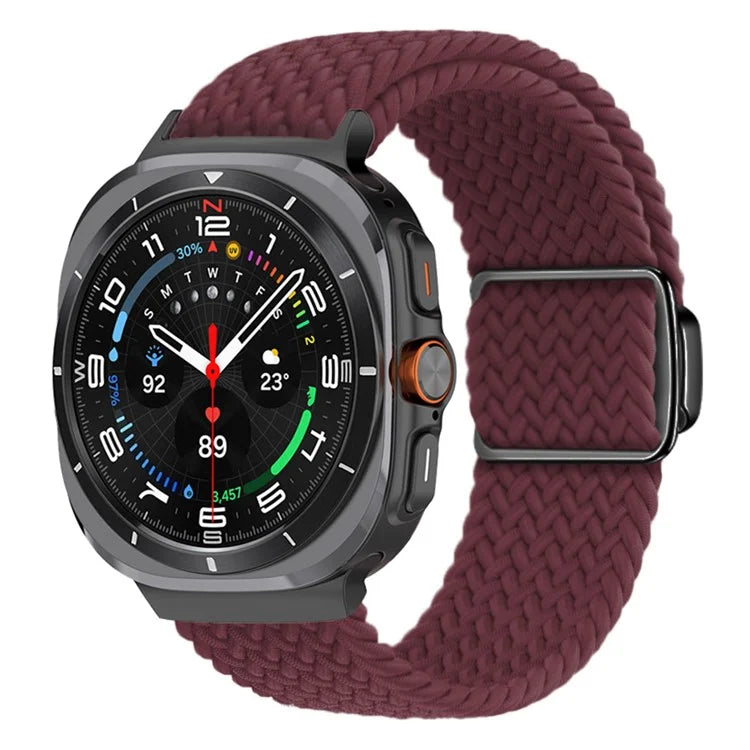 For Samsung Galaxy Watch Ultra 47mm Braided Watch Band Magnetic Wrist Strap