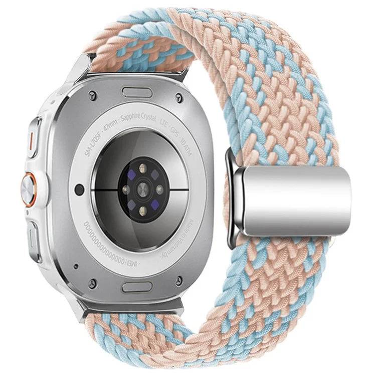 For Samsung Galaxy Watch Ultra 47mm Braided Watch Band Magnetic Wrist Strap