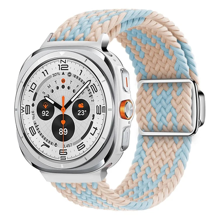 For Samsung Galaxy Watch Ultra 47mm Braided Watch Band Magnetic Wrist Strap