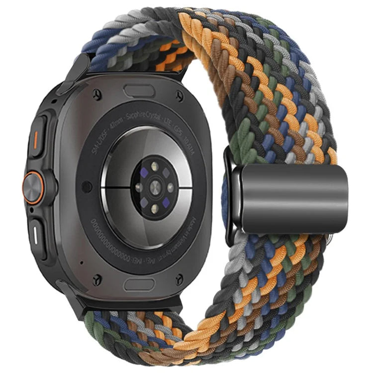 For Samsung Galaxy Watch Ultra 47mm Braided Watch Band Magnetic Wrist Strap