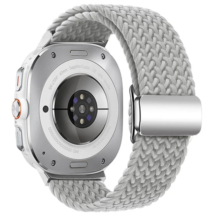 For Samsung Galaxy Watch Ultra 47mm Braided Watch Band Magnetic Wrist Strap