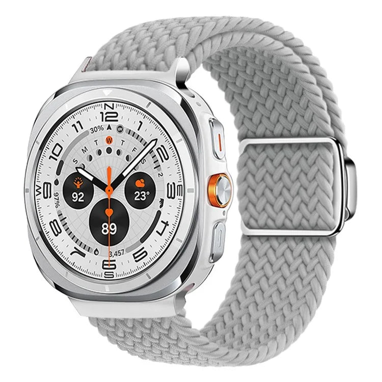 For Samsung Galaxy Watch Ultra 47mm Braided Watch Band Magnetic Wrist Strap