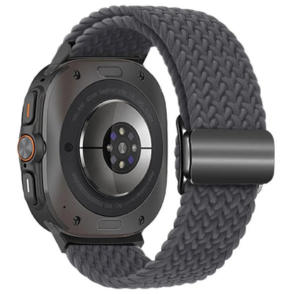 For Samsung Galaxy Watch Ultra 47mm Braided Watch Band Magnetic Wrist Strap