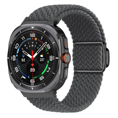 For Samsung Galaxy Watch Ultra 47mm Braided Watch Band Magnetic Wrist Strap