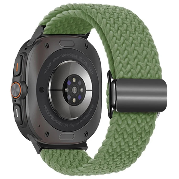 For Samsung Galaxy Watch Ultra 47mm Braided Watch Band Magnetic Wrist Strap