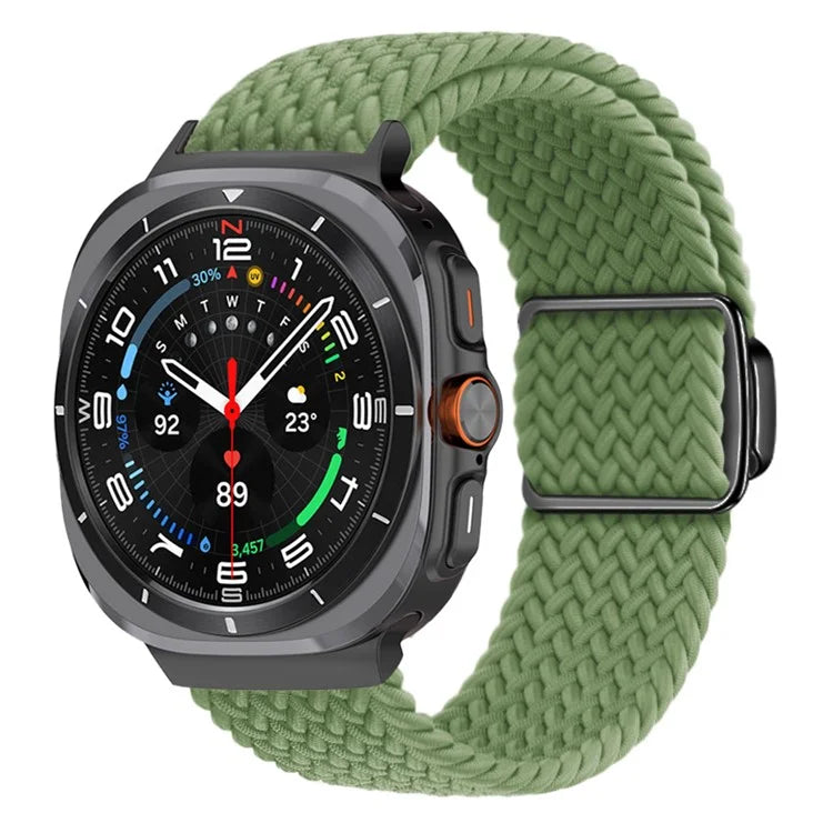 For Samsung Galaxy Watch Ultra 47mm Braided Watch Band Magnetic Wrist Strap