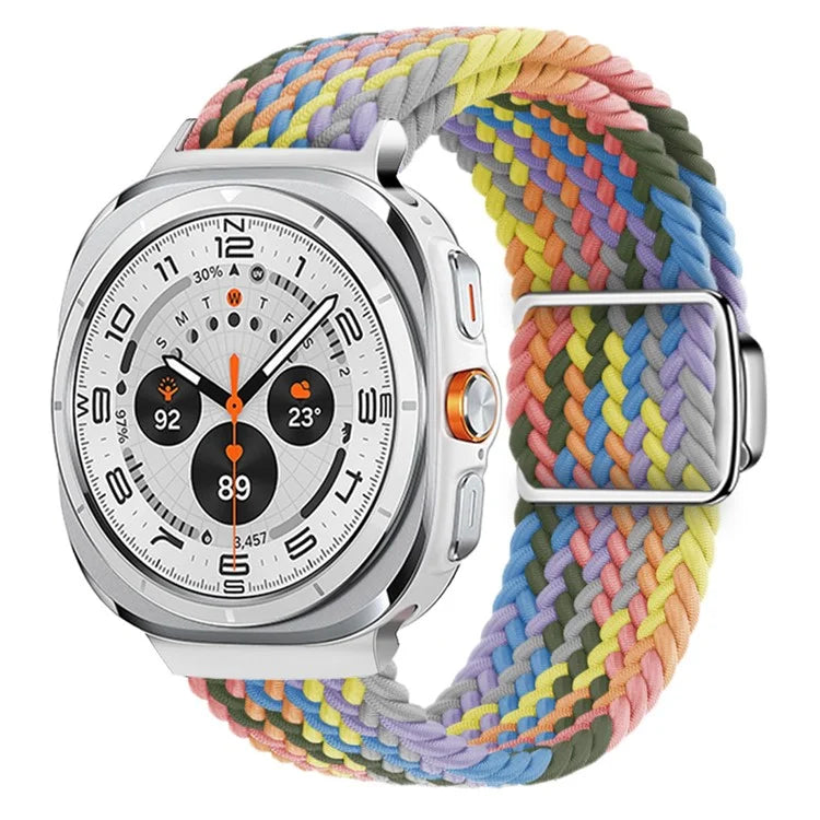 For Samsung Galaxy Watch Ultra 47mm Braided Watch Band Magnetic Wrist Strap