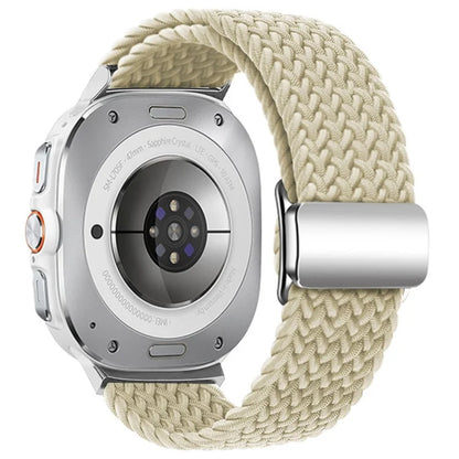 For Samsung Galaxy Watch Ultra 47mm Braided Watch Band Magnetic Wrist Strap
