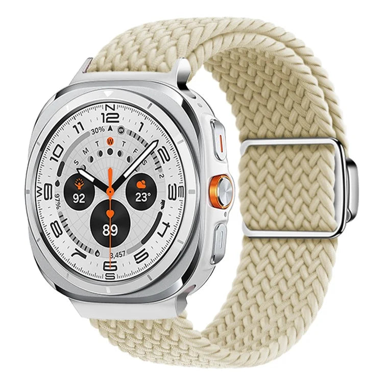 For Samsung Galaxy Watch Ultra 47mm Braided Watch Band Magnetic Wrist Strap