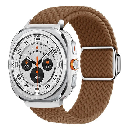 For Samsung Galaxy Watch Ultra 47mm Braided Watch Band Magnetic Wrist Strap