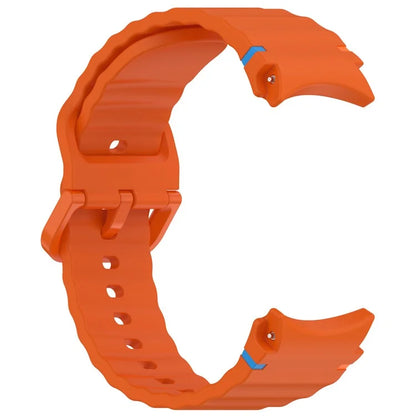 For Samsung Galaxy Watch FE / Watch7 40mm 44mm Silicone Wave Texture Watch Band Replacement Straps