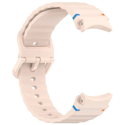 For Samsung Galaxy Watch FE / Watch7 40mm 44mm Silicone Wave Texture Watch Band Replacement Straps