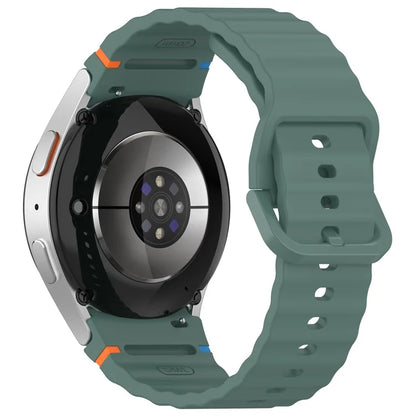 For Samsung Galaxy Watch FE / Watch7 40mm 44mm Silicone Wave Texture Watch Band Replacement Straps