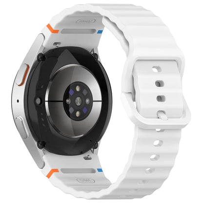 For Samsung Galaxy Watch FE / Watch7 40mm 44mm Silicone Wave Texture Watch Band Replacement Straps