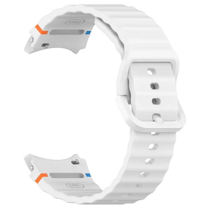 For Samsung Galaxy Watch FE / Watch7 40mm 44mm Silicone Wave Texture Watch Band Replacement Straps