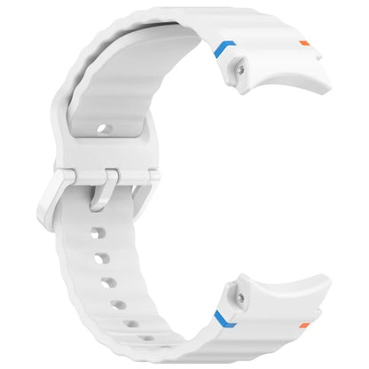 For Samsung Galaxy Watch FE / Watch7 40mm 44mm Silicone Wave Texture Watch Band Replacement Straps