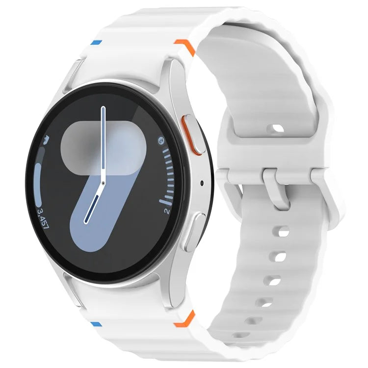 For Samsung Galaxy Watch FE / Watch7 40mm 44mm Silicone Wave Texture Watch Band Replacement Straps