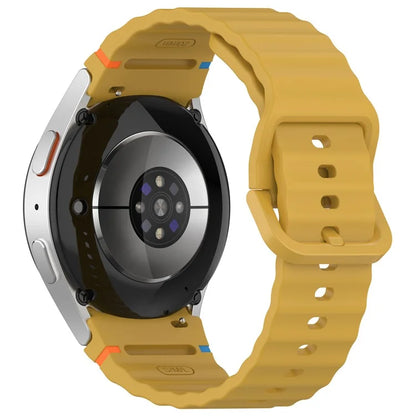 For Samsung Galaxy Watch FE / Watch7 40mm 44mm Silicone Wave Texture Watch Band Replacement Straps