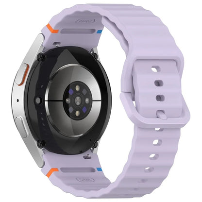 For Samsung Galaxy Watch FE / Watch7 40mm 44mm Silicone Wave Texture Watch Band Replacement Straps