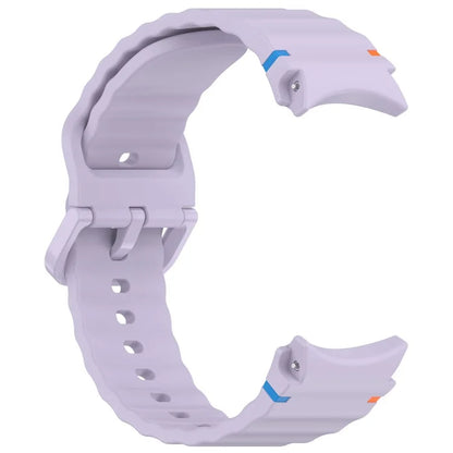 For Samsung Galaxy Watch FE / Watch7 40mm 44mm Silicone Wave Texture Watch Band Replacement Straps