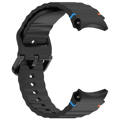 For Samsung Galaxy Watch FE / Watch7 40mm 44mm Silicone Wave Texture Watch Band Replacement Straps