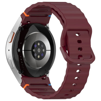 For Samsung Galaxy Watch FE / Watch7 40mm 44mm Silicone Wave Texture Watch Band Replacement Straps