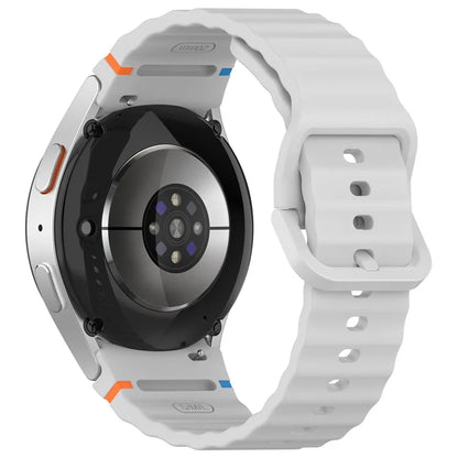 For Samsung Galaxy Watch FE / Watch7 40mm 44mm Silicone Wave Texture Watch Band Replacement Straps