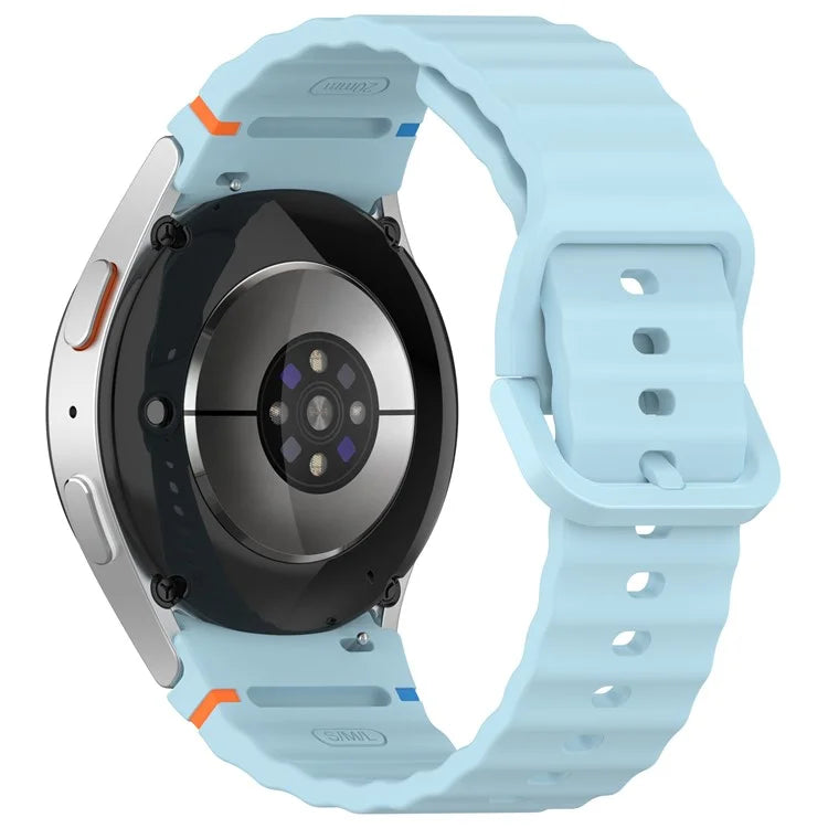 For Samsung Galaxy Watch FE / Watch7 40mm 44mm Silicone Wave Texture Watch Band Replacement Straps