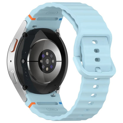 For Samsung Galaxy Watch FE / Watch7 40mm 44mm Silicone Wave Texture Watch Band Replacement Straps