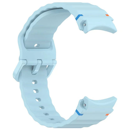 For Samsung Galaxy Watch FE / Watch7 40mm 44mm Silicone Wave Texture Watch Band Replacement Straps