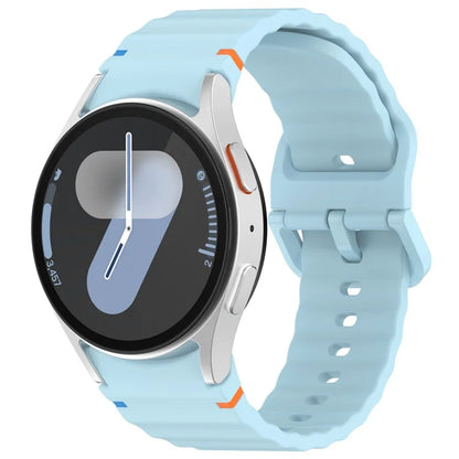 For Samsung Galaxy Watch FE / Watch7 40mm 44mm Silicone Wave Texture Watch Band Replacement Straps