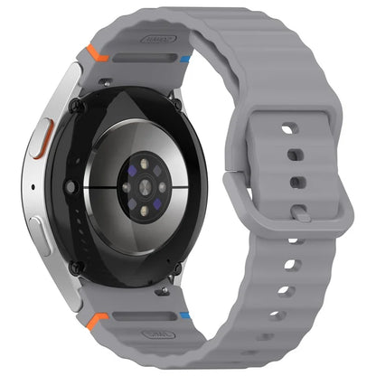 For Samsung Galaxy Watch FE / Watch7 40mm 44mm Silicone Wave Texture Watch Band Replacement Straps