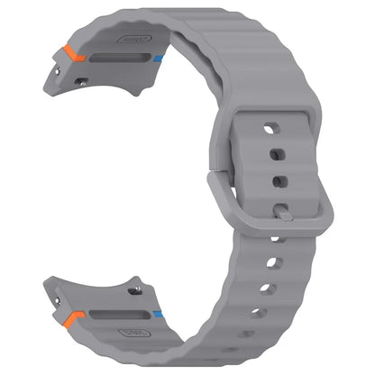 For Samsung Galaxy Watch FE / Watch7 40mm 44mm Silicone Wave Texture Watch Band Replacement Straps