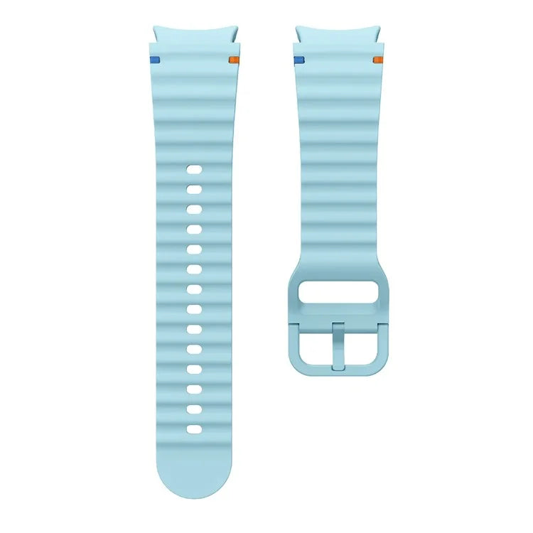 KALEBOL For Samsung Galaxy Watch7 44mm 40mm / Watch FE 40mm Silicone Watch Band Wave Shape Wrist Strap