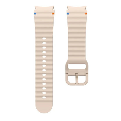 KALEBOL For Samsung Galaxy Watch7 44mm 40mm / Watch FE 40mm Silicone Watch Band Wave Shape Wrist Strap