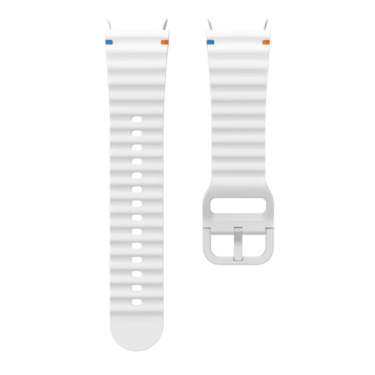 KALEBOL For Samsung Galaxy Watch7 44mm 40mm / Watch FE 40mm Silicone Watch Band Wave Shape Wrist Strap