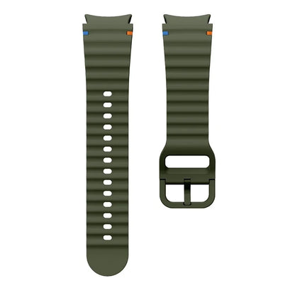 KALEBOL For Samsung Galaxy Watch7 44mm 40mm / Watch FE 40mm Silicone Watch Band Wave Shape Wrist Strap