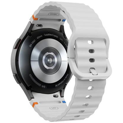KALEBOL For Samsung Galaxy Watch7 44mm 40mm / Watch FE 40mm Silicone Watch Band Wave Shape Wrist Strap