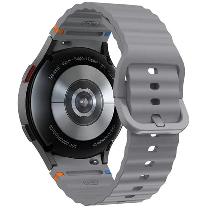 KALEBOL For Samsung Galaxy Watch7 44mm 40mm / Watch FE 40mm Silicone Watch Band Wave Shape Wrist Strap