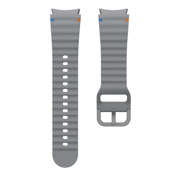 KALEBOL For Samsung Galaxy Watch7 44mm 40mm / Watch FE 40mm Silicone Watch Band Wave Shape Wrist Strap