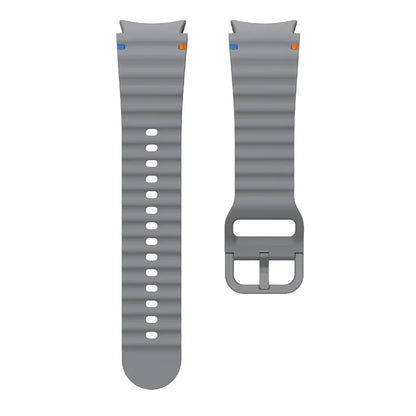 KALEBOL For Samsung Galaxy Watch7 44mm 40mm / Watch FE 40mm Silicone Watch Band Wave Shape Wrist Strap