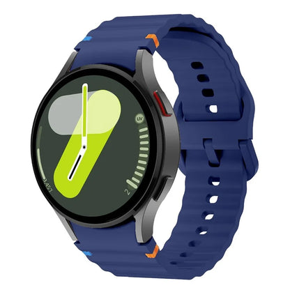 KALEBOL For Samsung Galaxy Watch7 44mm 40mm / Watch FE 40mm Silicone Watch Band Wave Shape Wrist Strap