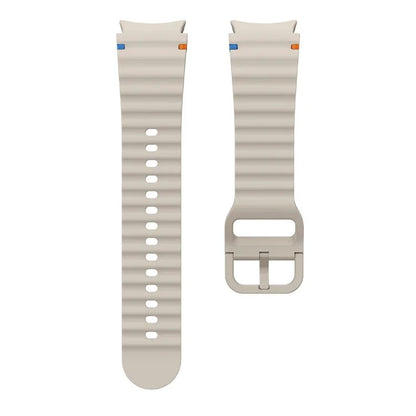 KALEBOL For Samsung Galaxy Watch7 44mm 40mm / Watch FE 40mm Silicone Watch Band Wave Shape Wrist Strap