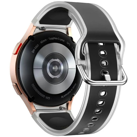 KALEBOL For Samsung Galaxy Watch7 44mm 40mm  /  Watch FE 40mm Silicone Watch Band Glacier Translucent Strap