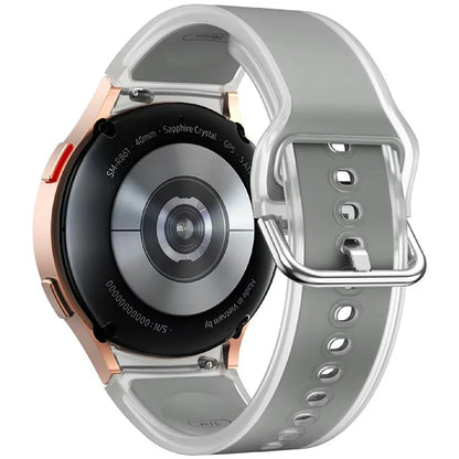 KALEBOL For Samsung Galaxy Watch7 44mm 40mm  /  Watch FE 40mm Silicone Watch Band Glacier Translucent Strap